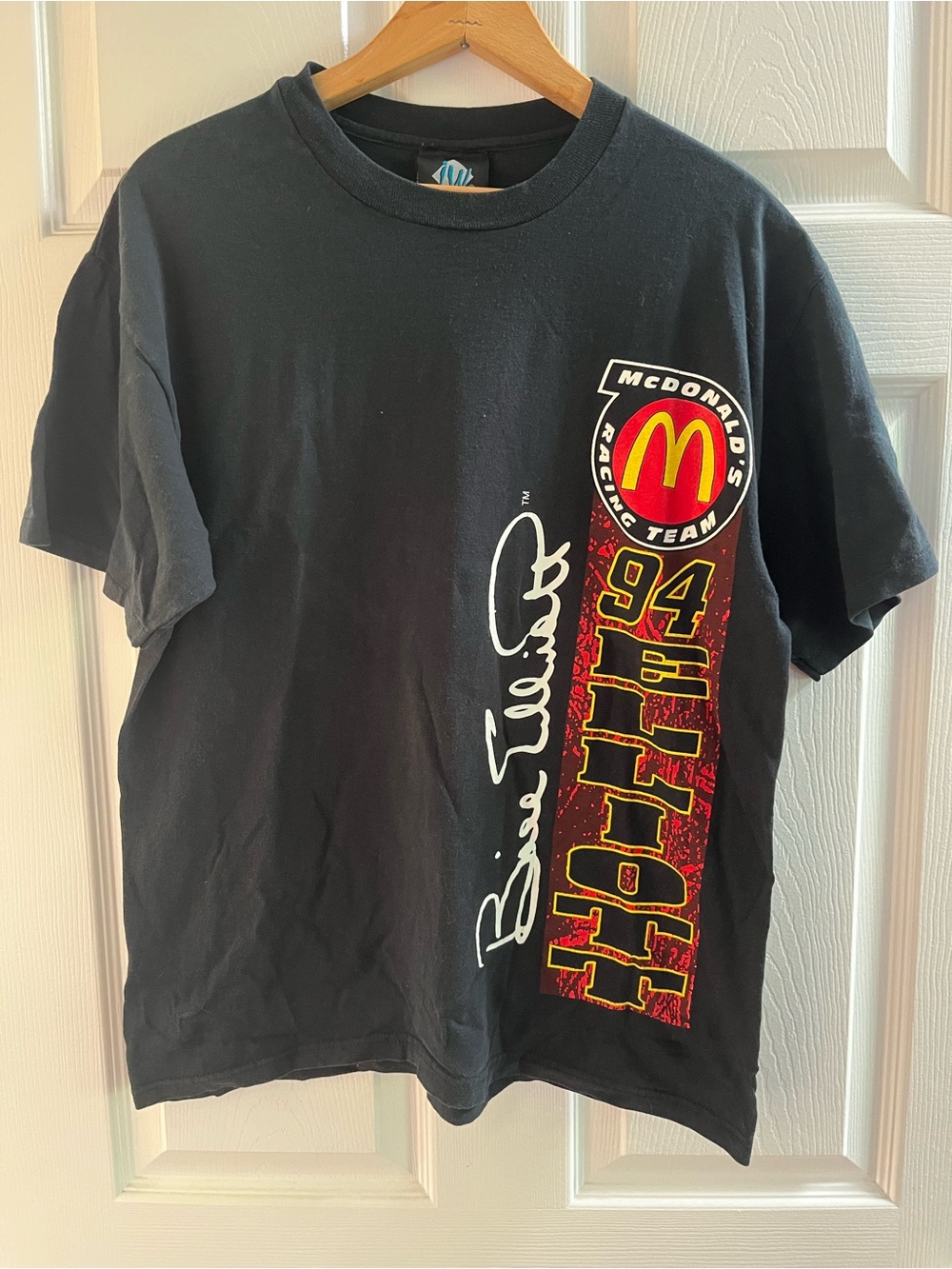 Vintage Bill Elliott McDonald's 94 Shirt Mens Med Black NASCAR Racing 90s 1996